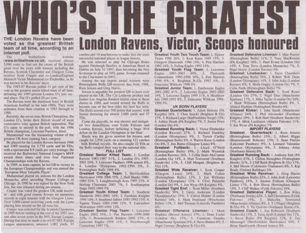 First Down Who were the greatest