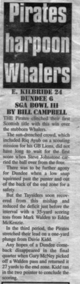 1997 Whalers - Pirates SGA BOWL III game reporta.jpg (41943 bytes)